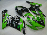 Kawasaki NINJA ZX6R 2005-2006 Injection ABS Fairing - Monster - Black Green - MFS3780
